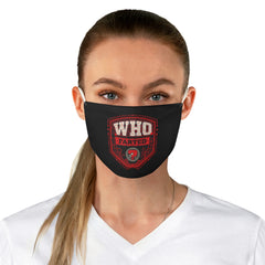 WHO FARTED BLACK Fabric Face Mask